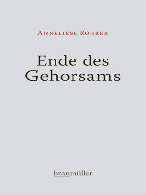 cover image of Ende des Gehorsams